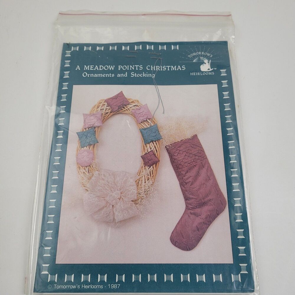 Vintage A Meadow Points Christmas 1987 Tomorrow's Heirlooms Sewing Pattern
